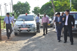SKU Vice-Chancellor Prof.Kuderu Rajagopal along with korean representatives visited itikalapalle power substation to knowprosandsons in 1MW Solar Plant